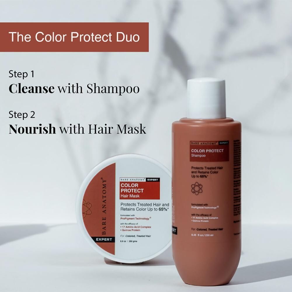 Bare Anatomy Expert Color Protect Hair Mask & Shampoo for Retains Color Upto 8 Weeks, Repairs Damage | Grocsy