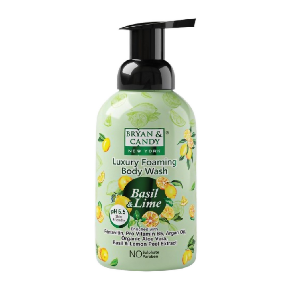 Bryan & Candy Luxury Foaming Body Wash - Basil & Lime | Grocsy