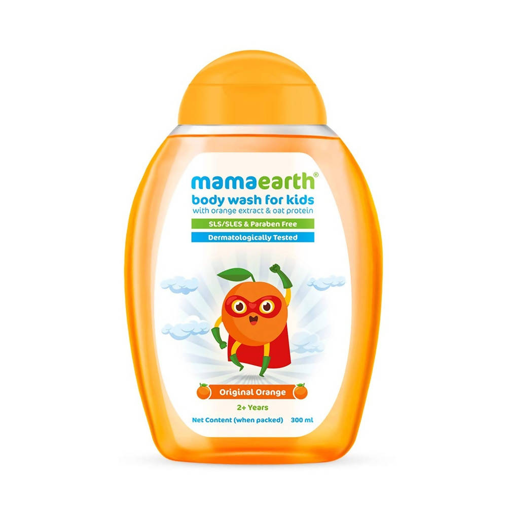 Mamaearth Original Orange Body Wash For Kids with Orange & Oat Protein | Grocsy
