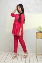 Myshka Women Red Printed Co-Ords | Grocsy