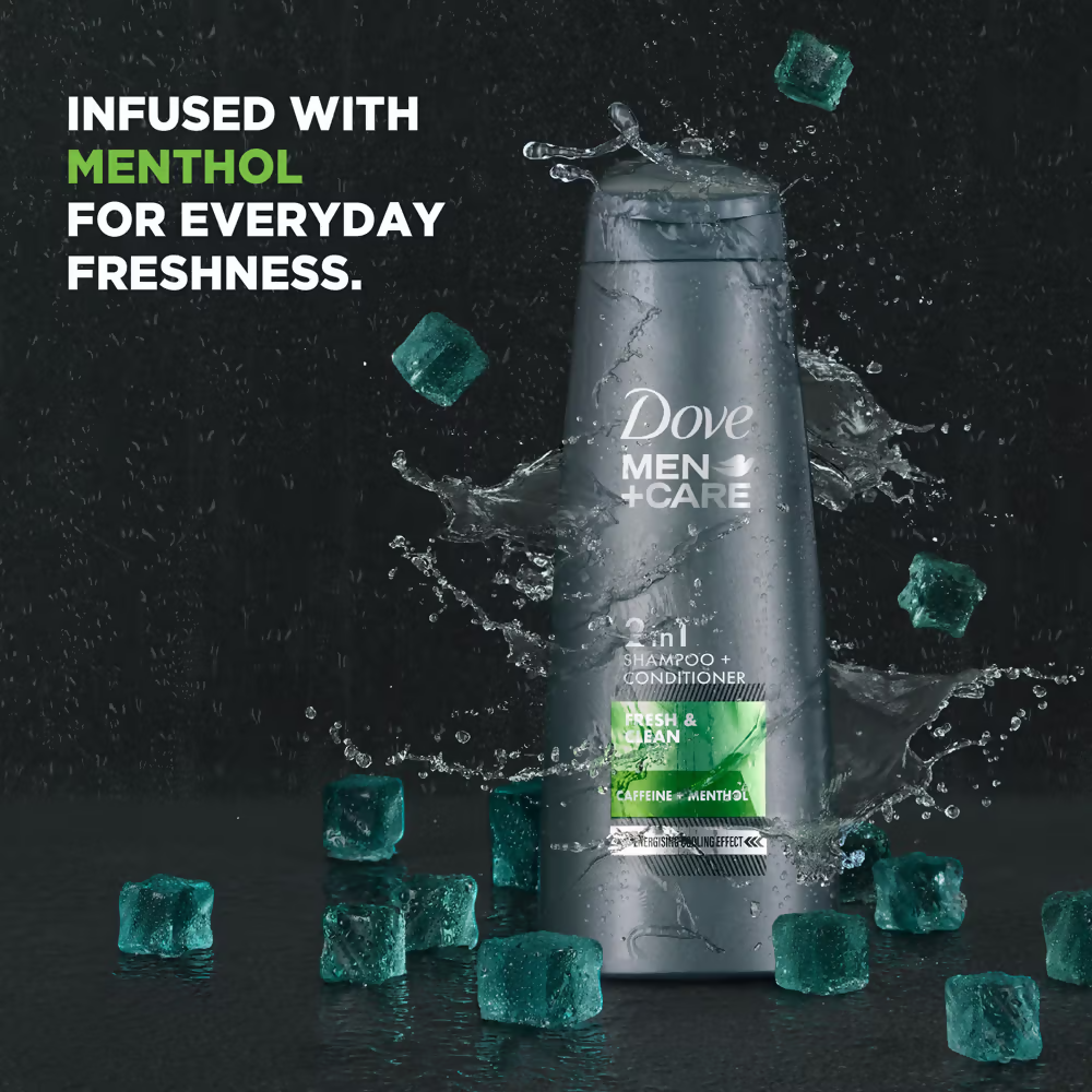Dove Men +Care Fresh & Clean 2 In 1 Shampoo + Conditioner | Grocsy