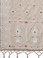 Shree Shyam Fashion Pankhuri Brown Linen Cotton Saree | Grocsy
