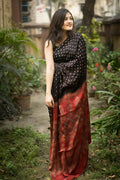 Aayaa Designer Printed Satin Saree - Multi Color | Grocsy