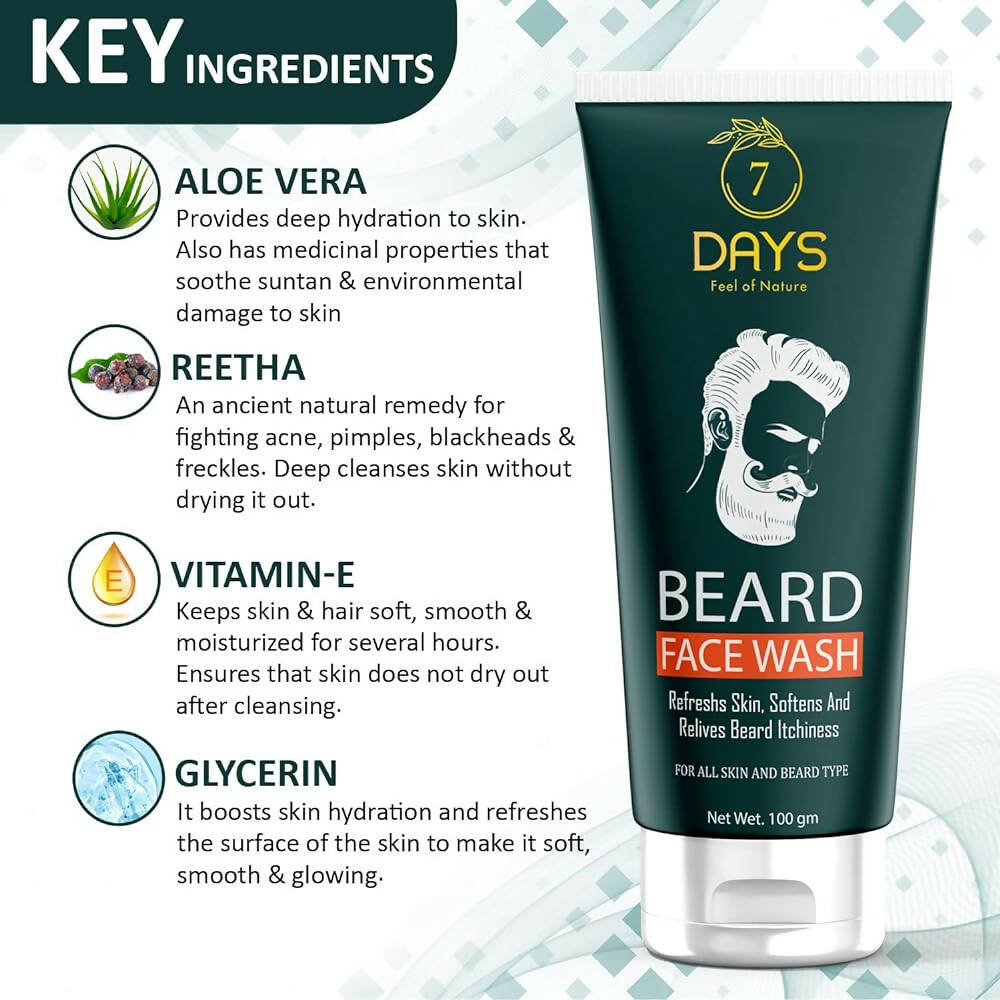 7 Days Beard Face Wash | Grocsy