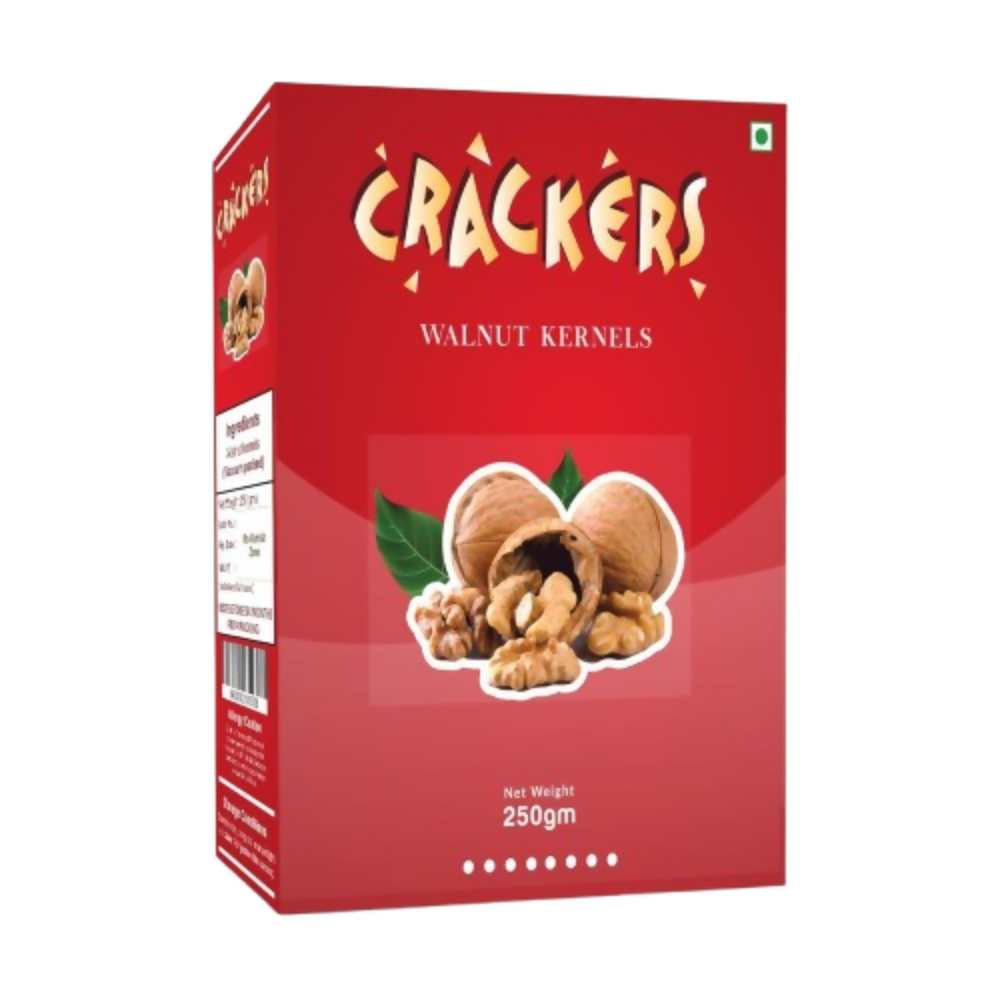 Go Crackers Kashmiri Brown Halves Dried Walnuts Kernels Without Shell | Grocsy