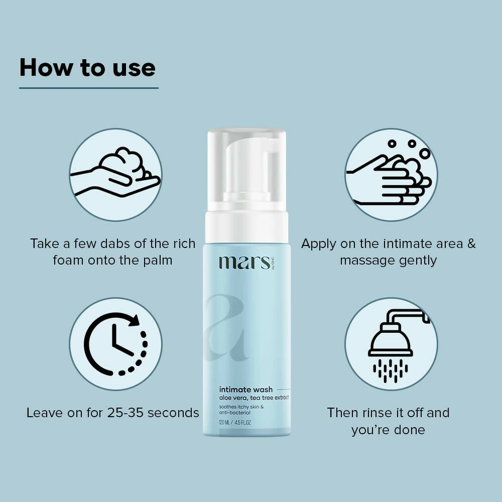 Mars By GHC Natural Intimate Wash for Men with Aloe Vera, Tea Tree Extract | Grocsy