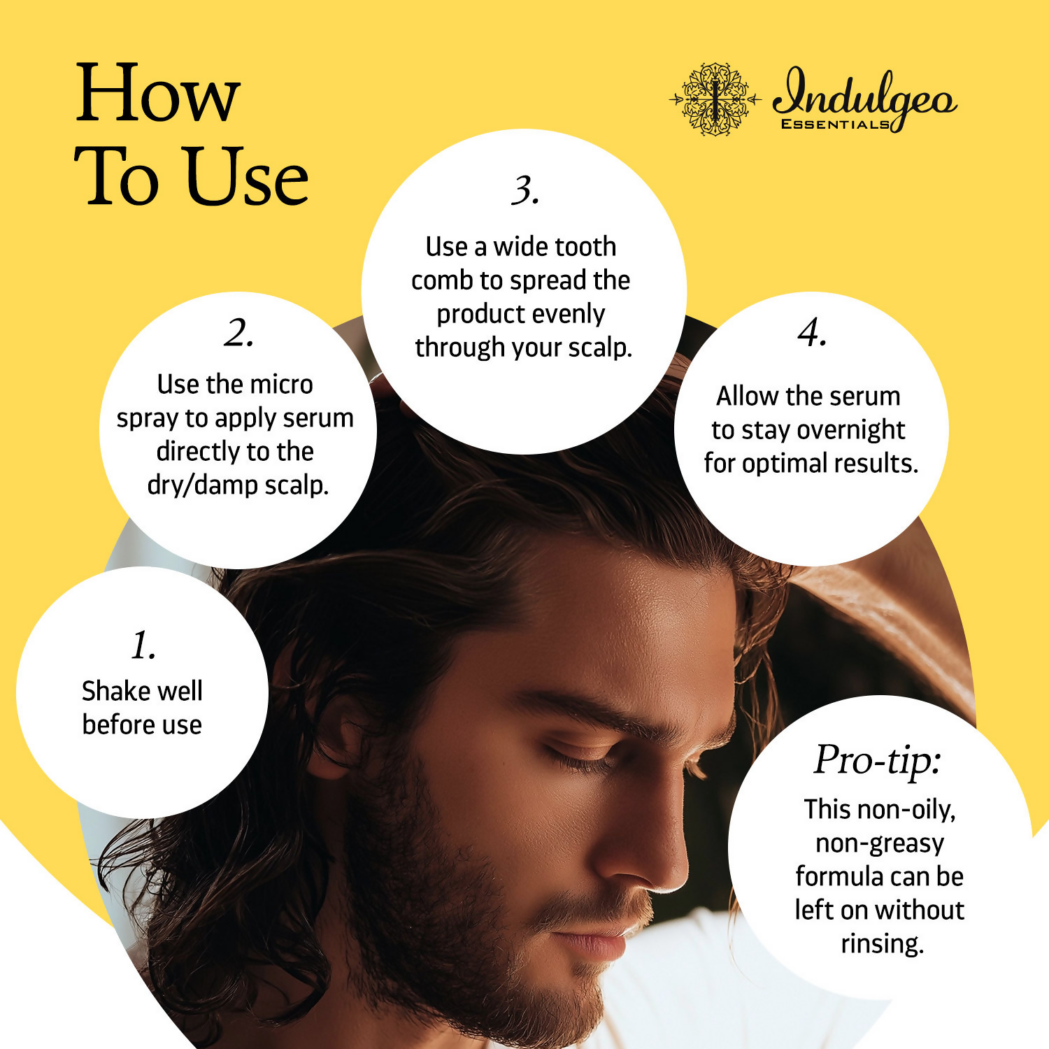Indulgeo Essentials Luxuriant Hair Vitalizer 2.0 - Non Oily Serum For Hair Growth | Grocsy