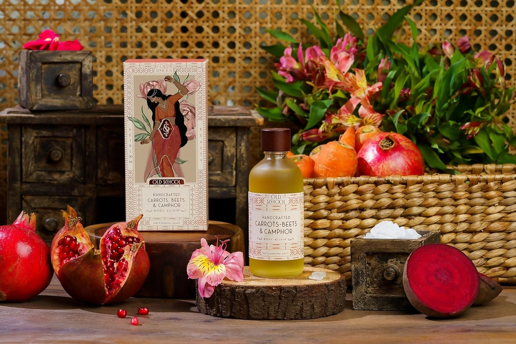 Old School Rituals Carrots Beets & Camphor Body Elixir Nourishing & Toning Body Oil | Grocsy