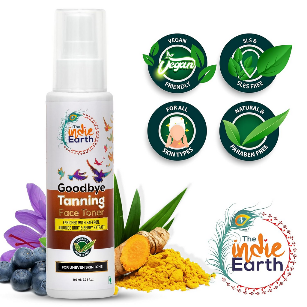 The Indie Earth Goodbye Tanning (Skin Brightening) Face Toner | Grocsy