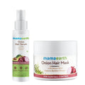 Mamaearth Onion Hair Serum & Onion Hair Mask | Grocsy