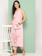 Ahalyaa Women's Traditional wear Kurta Set - Pink | Grocsy