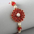 Premium Beads Flower Design Rakhi | Grocsy