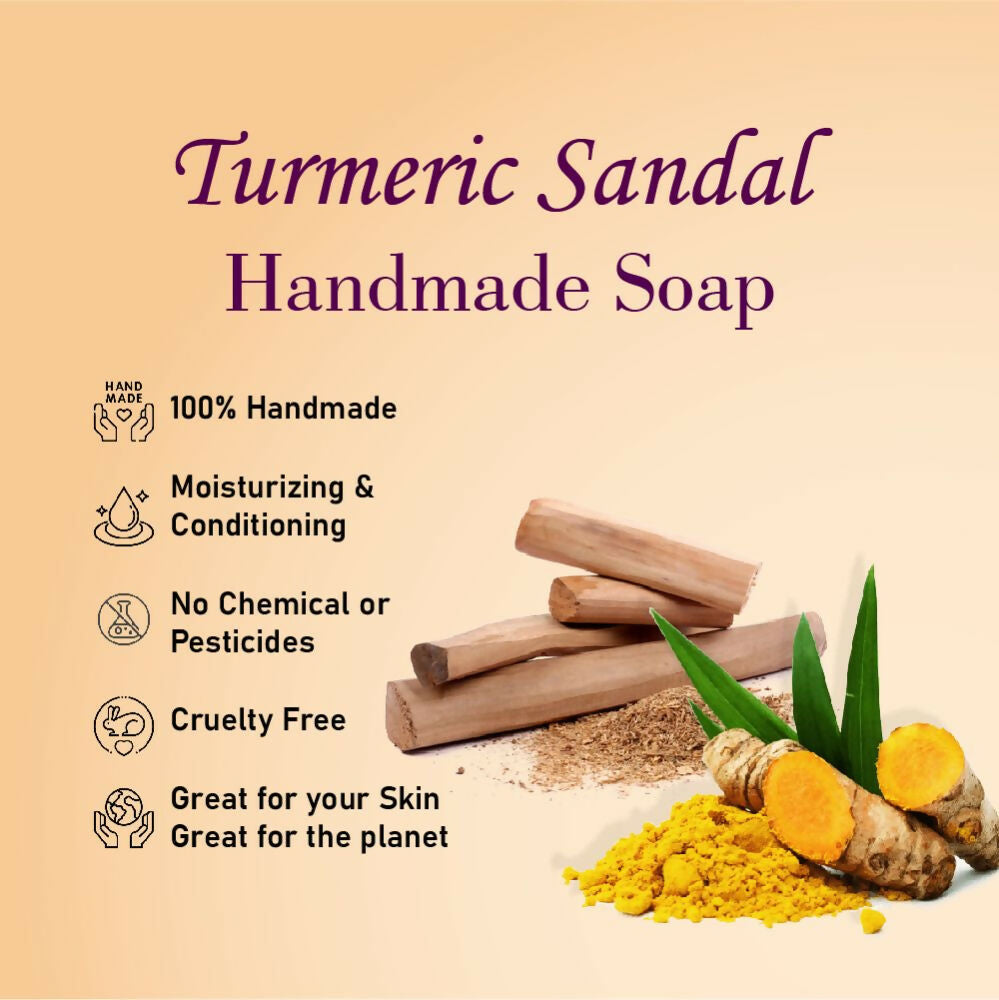 Prakriti Herbal Soap Turmeric and Sandal | Grocsy