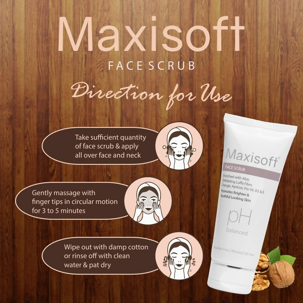 Maxisoft Face Scrub Tan Removal Exfoliating Scrub | Grocsy