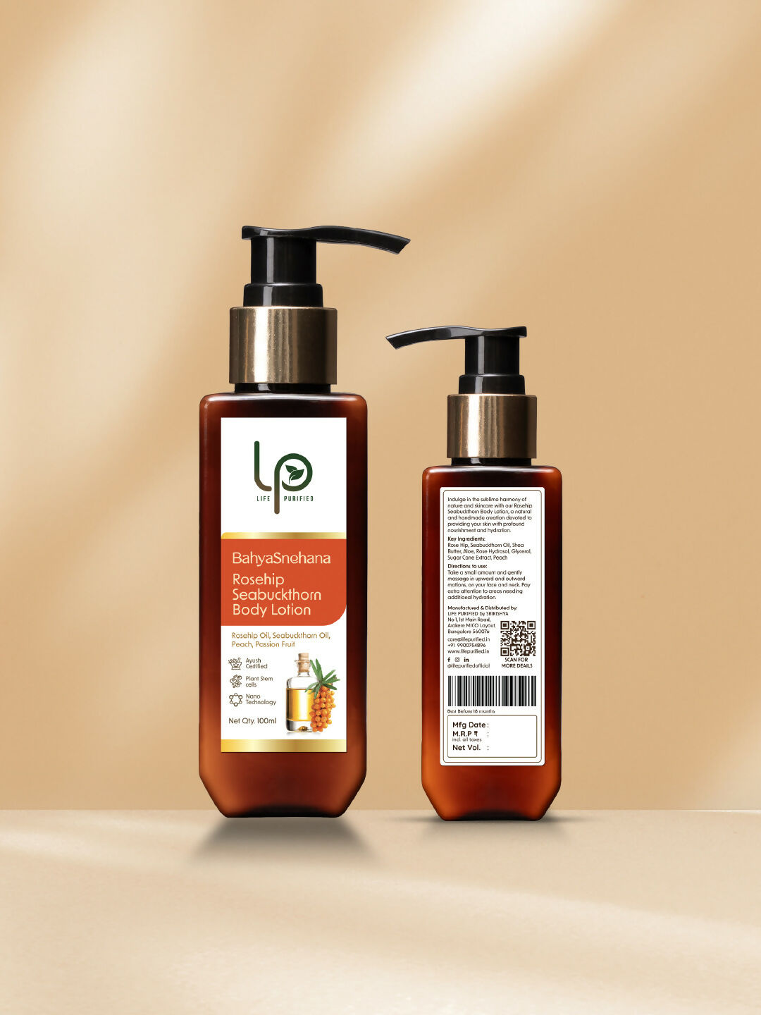 Life Purified Bahyasnehana Rosehip Seabuckthorn - Body Lotion | Grocsy