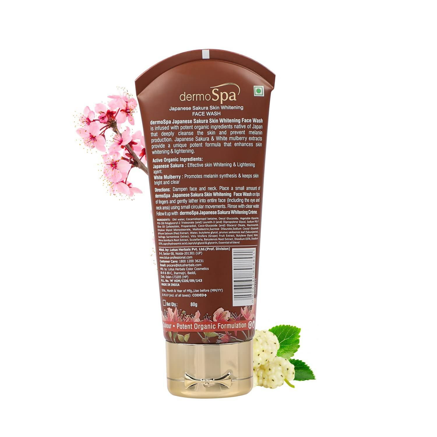 Lotus Professional DermoSpa Japanese Sakura Skin Whitening Face Wash | Grocsy