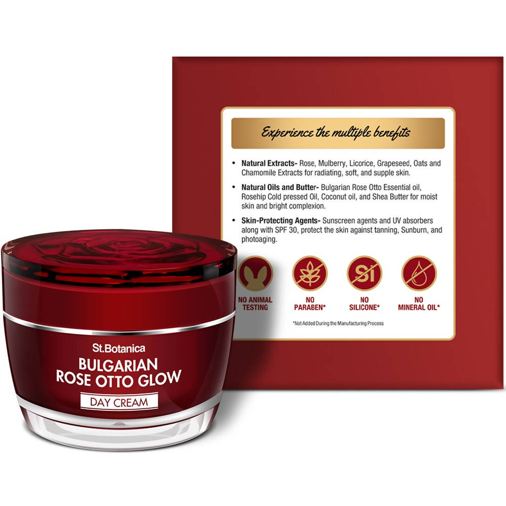 St.Botanica Bulgarian Rose Otto Glow Day Cream | Grocsy
