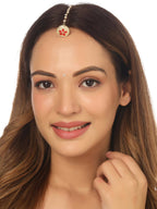 NVR Women's Trending Stylish Gold-Polished Maang Tikka | Grocsy