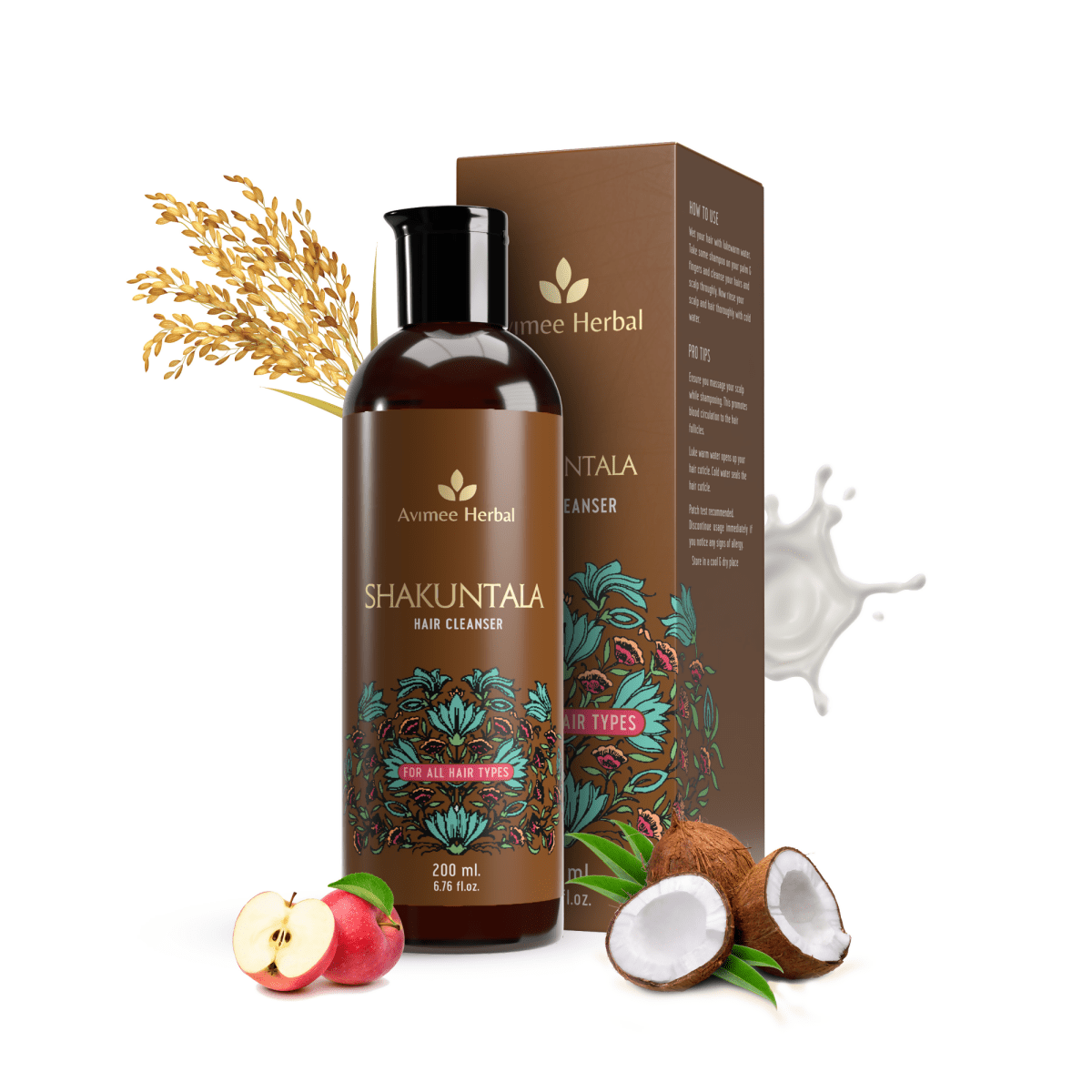 Avimee Herbal Hair Growth Kit: Keshpallav Hair Oil, Shakuntala Hair Cleanser And Scalptone Hair Growth Serum | Grocsy