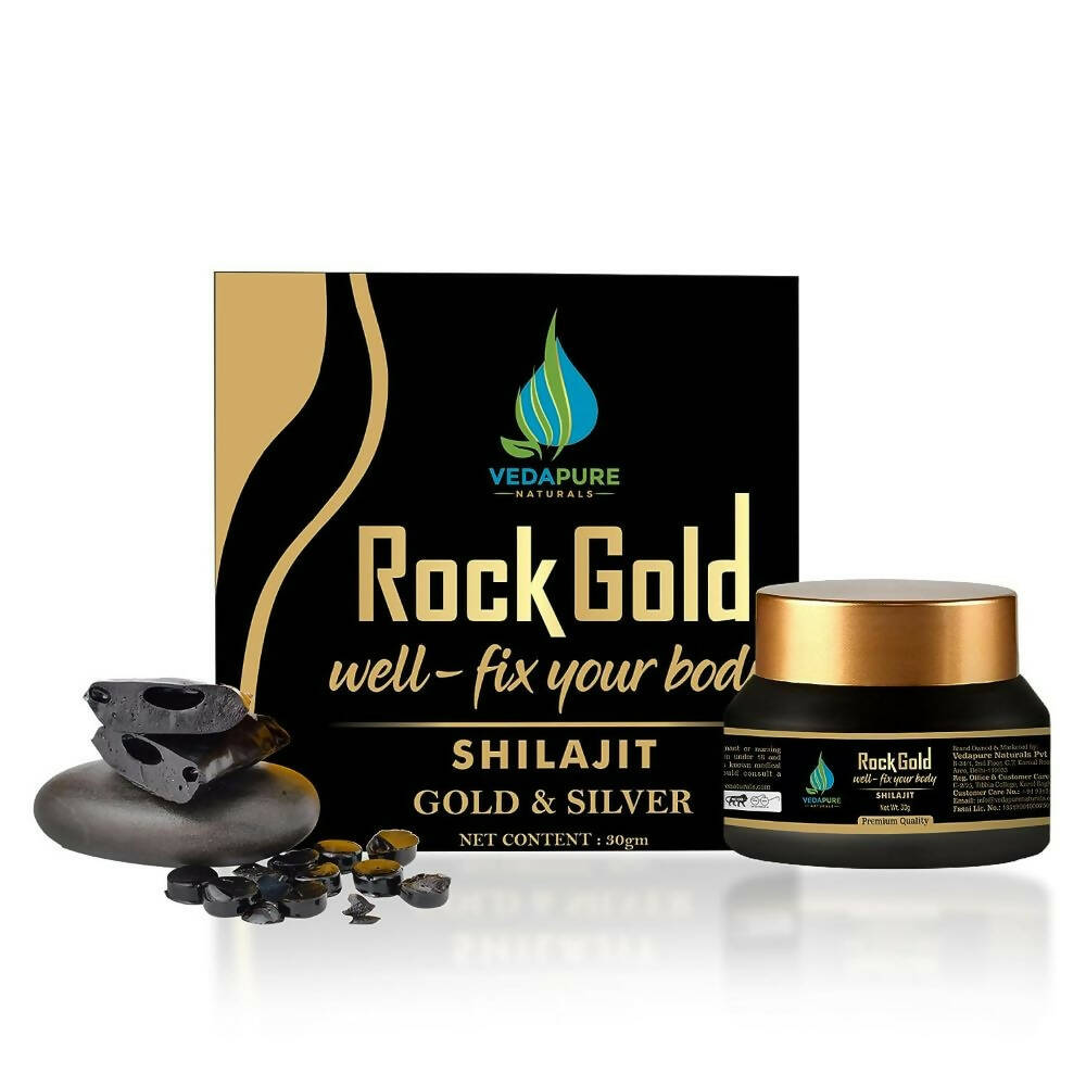 Vedapure Rockgold Well Fix Your Body Gold & Silver Sj Resin - Limited Time Offer | Grocsy