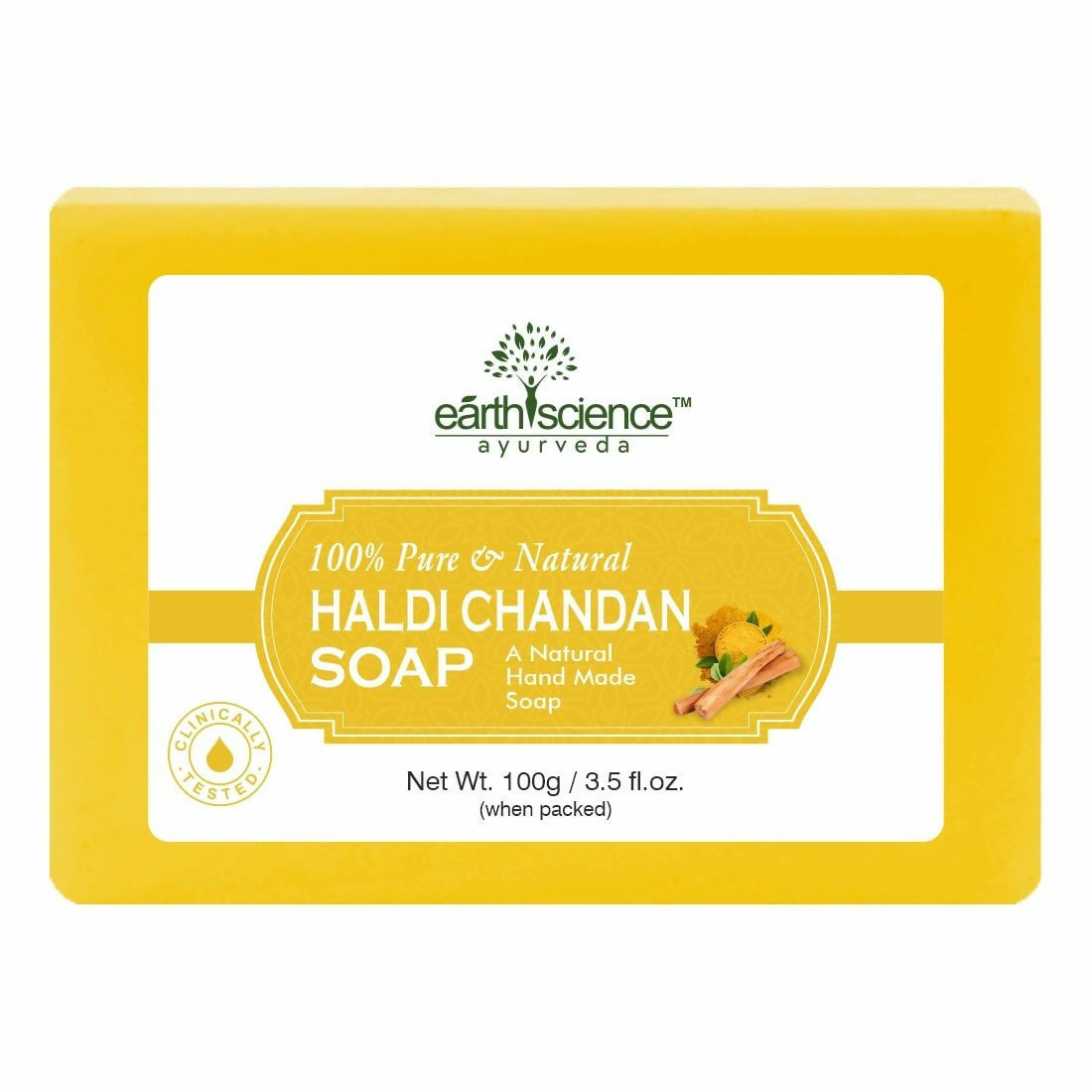 Earth Science Ayurveda Haldi Chandan Bath Soap | Grocsy