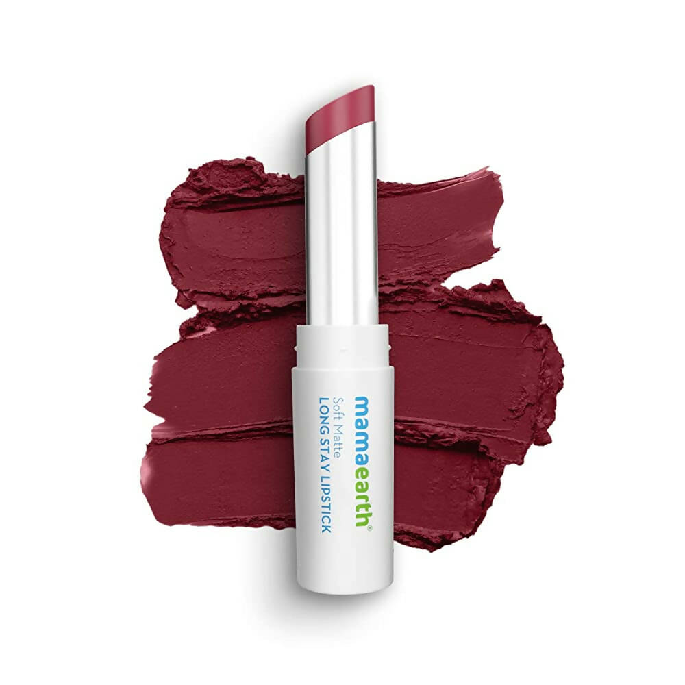 Mamaearth Soft Matte Long Stay Lipstick - Grape Wine | Grocsy