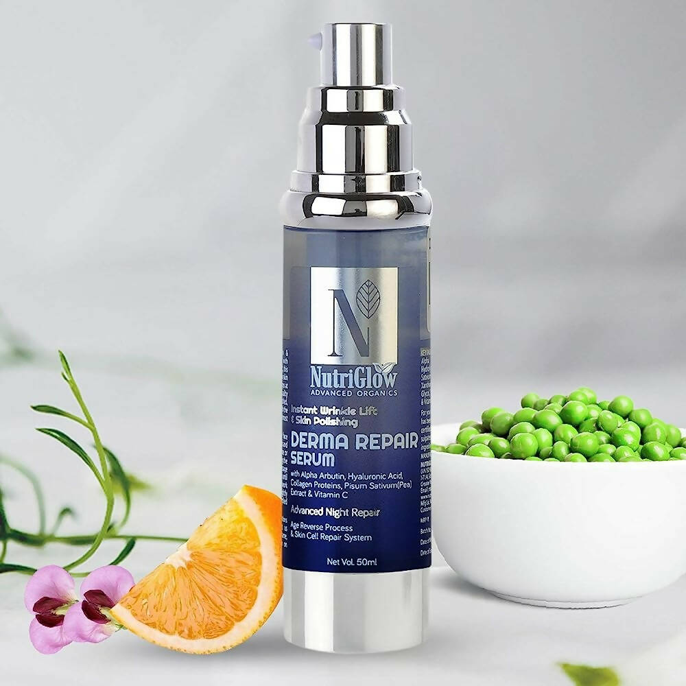 NutriGlow Advanced Organics Instant Wrinkle Lift & Skin Polishing Derma Repair Face Serum | Grocsy