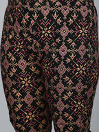 Sztori Plus Size Geometric Printed Shirt Collar Straight Kurta With Trousers | Grocsy