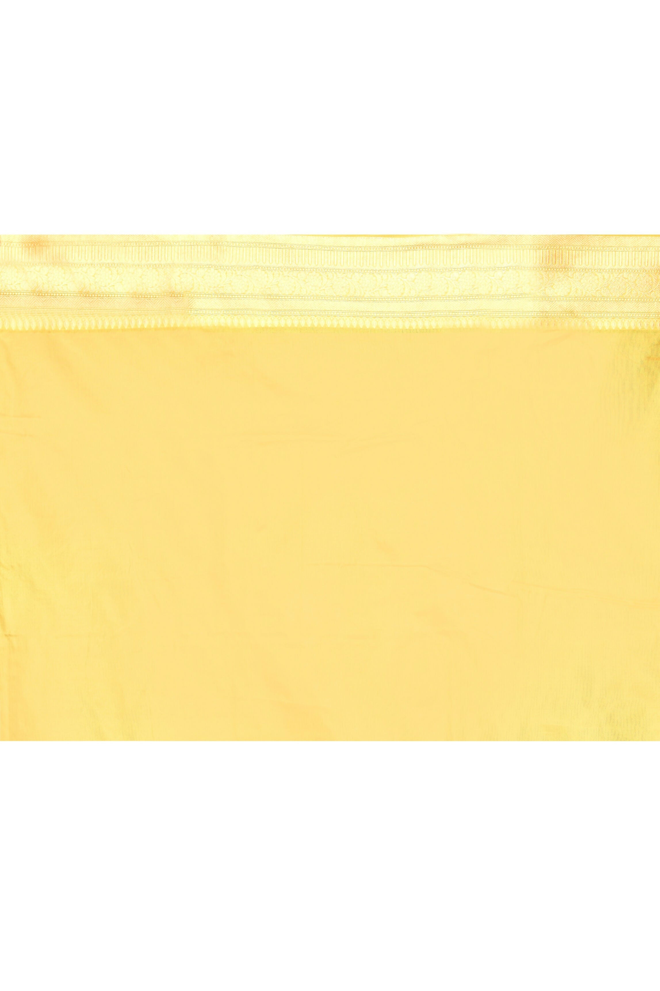 Joban Fashion Yellow Pure Katan Pure Handloom Banarasi Silk Saree | Grocsy