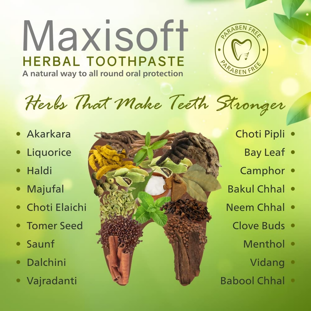 Maxisoft Herbal Healthy Teeth Toothpaste | Grocsy