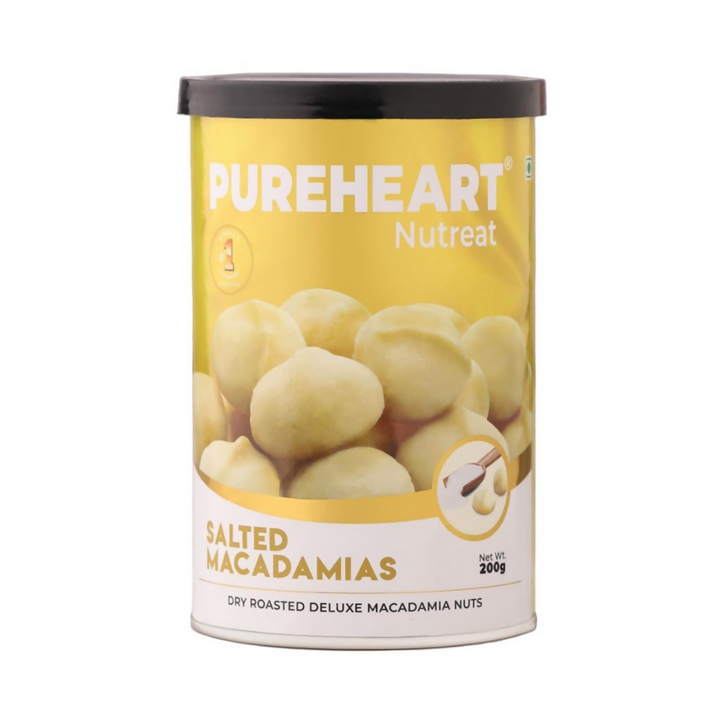 Pureheart Nutreat Salted Macadamia|Premium Dry Roasted Macadamia Nuts | Grocsy