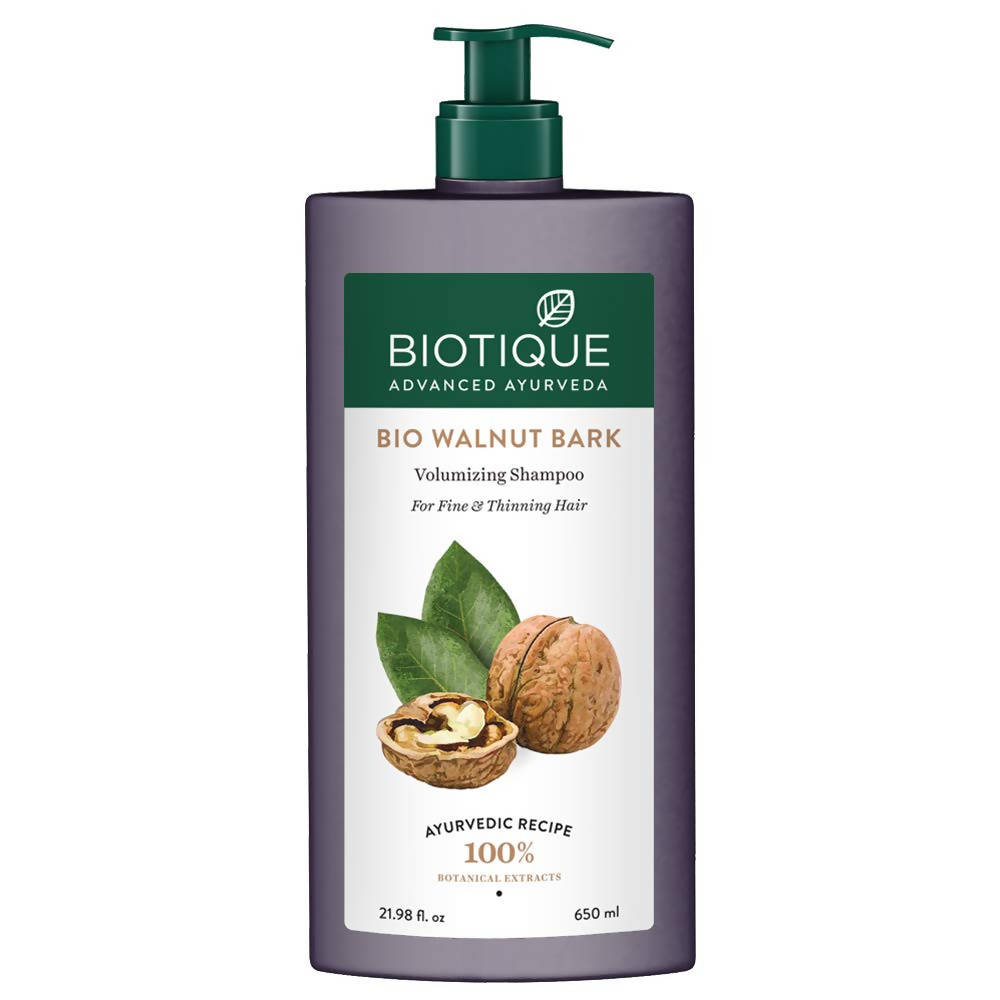 Biotique Advanced Ayurveda Bio Walnut Bark Volumizing Shampoo For Fine & Thinning Hair | Grocsy