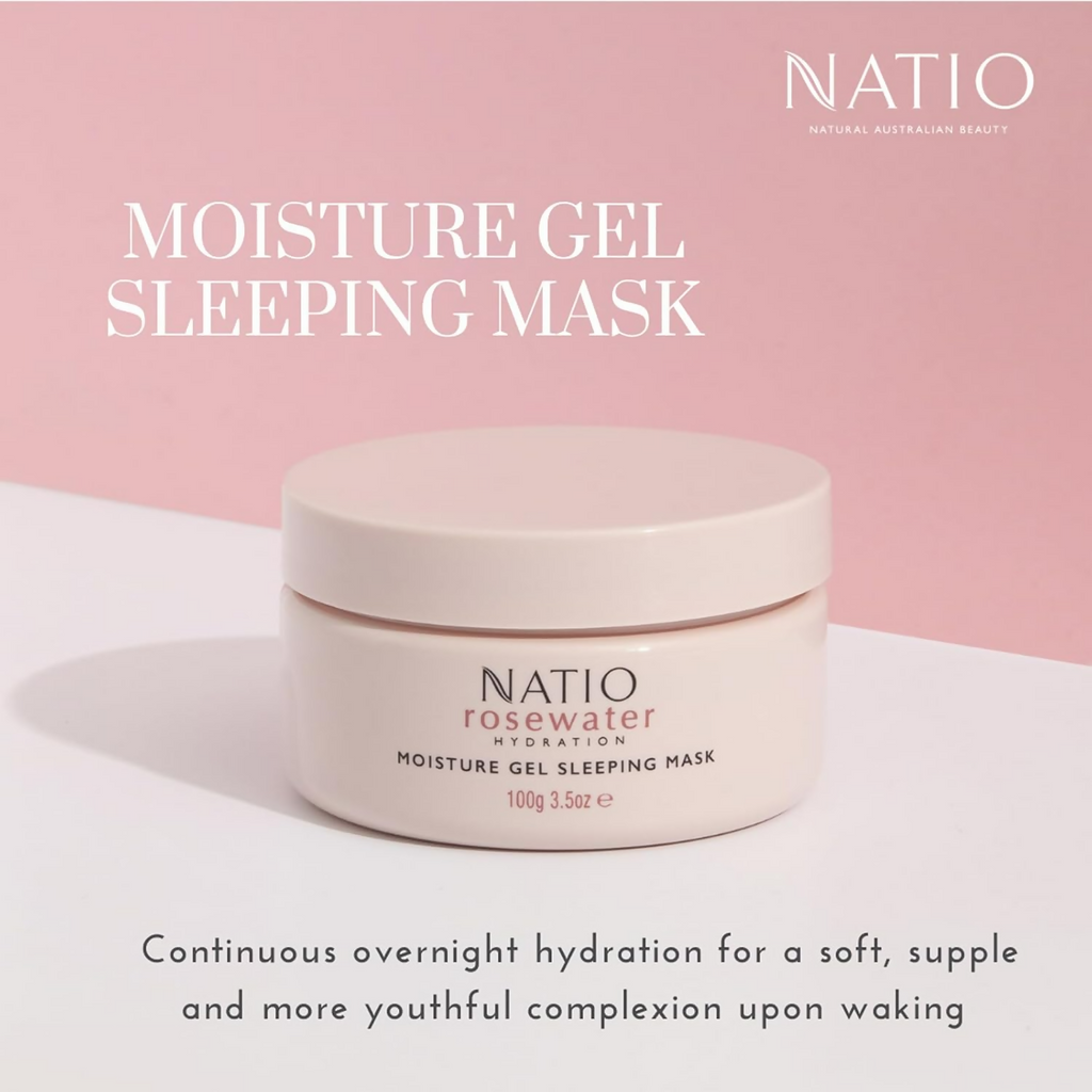Natio Rosewater Hydration Moisture Gel Sleeping Mask | Grocsy