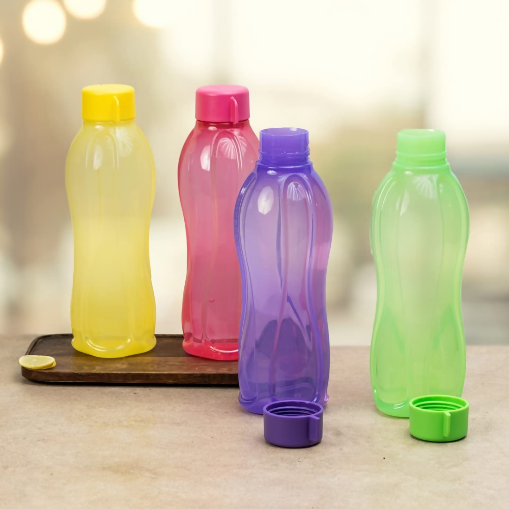 Tupperware Aquasafe Plastic Bottle - Pink, Green, Yellow, Purple | Grocsy