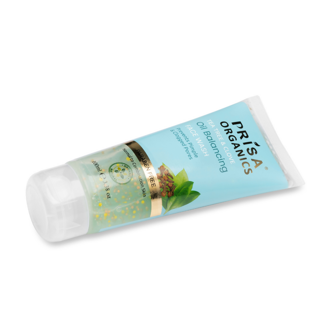 Prisa Organics Tea Tree & Clove, Oil Balancing Face Wash | Grocsy