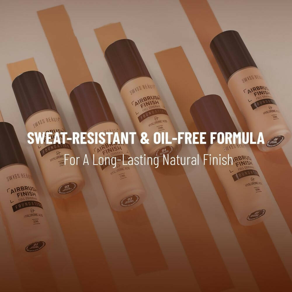 Swiss Beauty Airbrush Finish Full Coverage Foundation - Fair Ivory | Grocsy