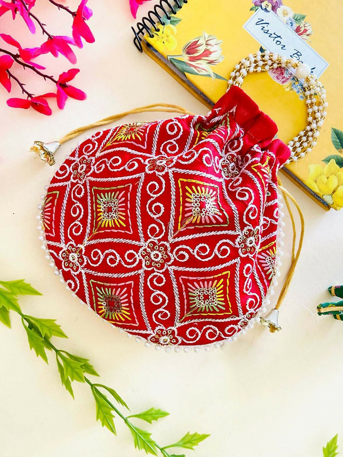 Joban Fashion Potli Bags - Red | Grocsy