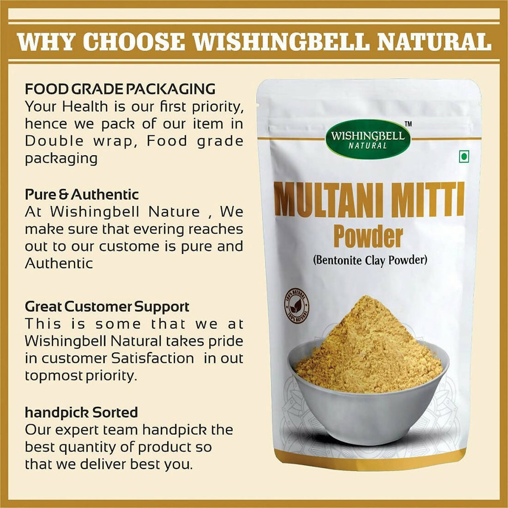 Wishingbell Natural Multani Mitti Powder | Grocsy