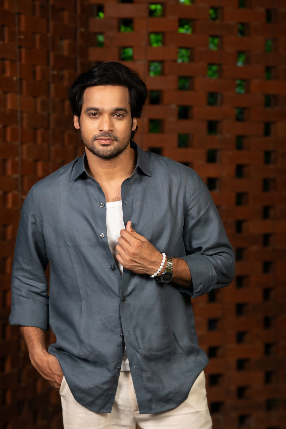 Linen Gray Ocean Haze Shirt By Hilo Design | Grocsy