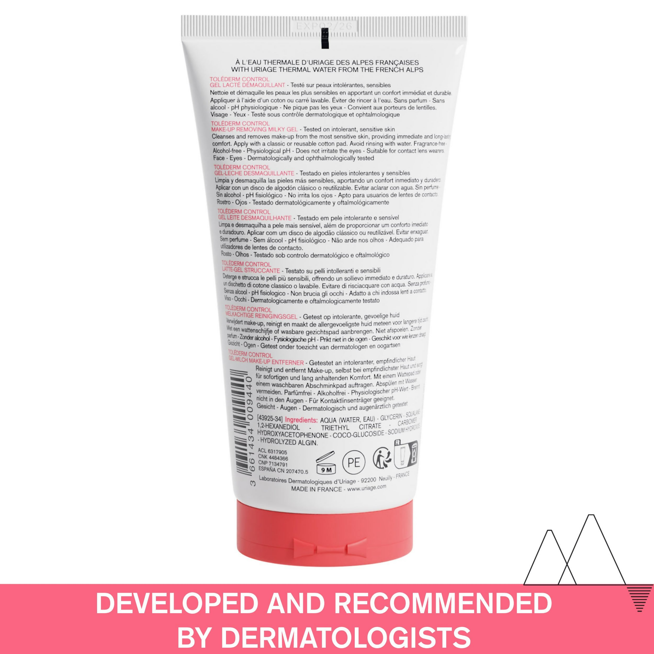 Uriage Tolederm Control Make-Up Removing Milky Gel | Grocsy