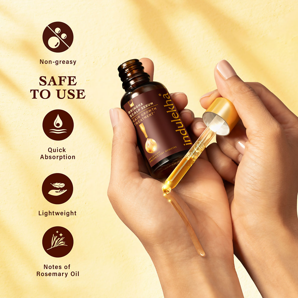 Indulekha Bringha Hair Growth Treatment Scalp Serum | Grocsy