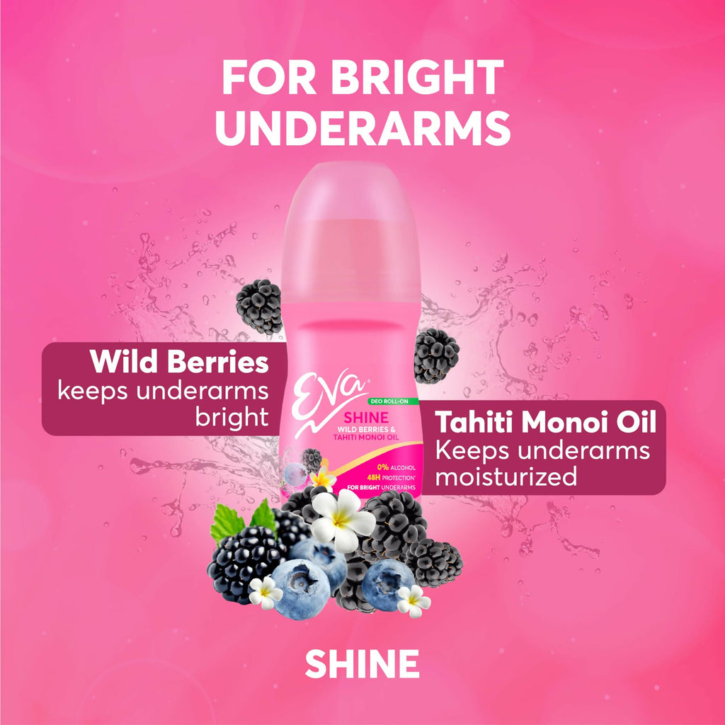Eva Underarm Roll on Deodorant For Bright, Fresh & Smooth Underarms, Alcohol & Aluminium Free, For Women | Grocsy