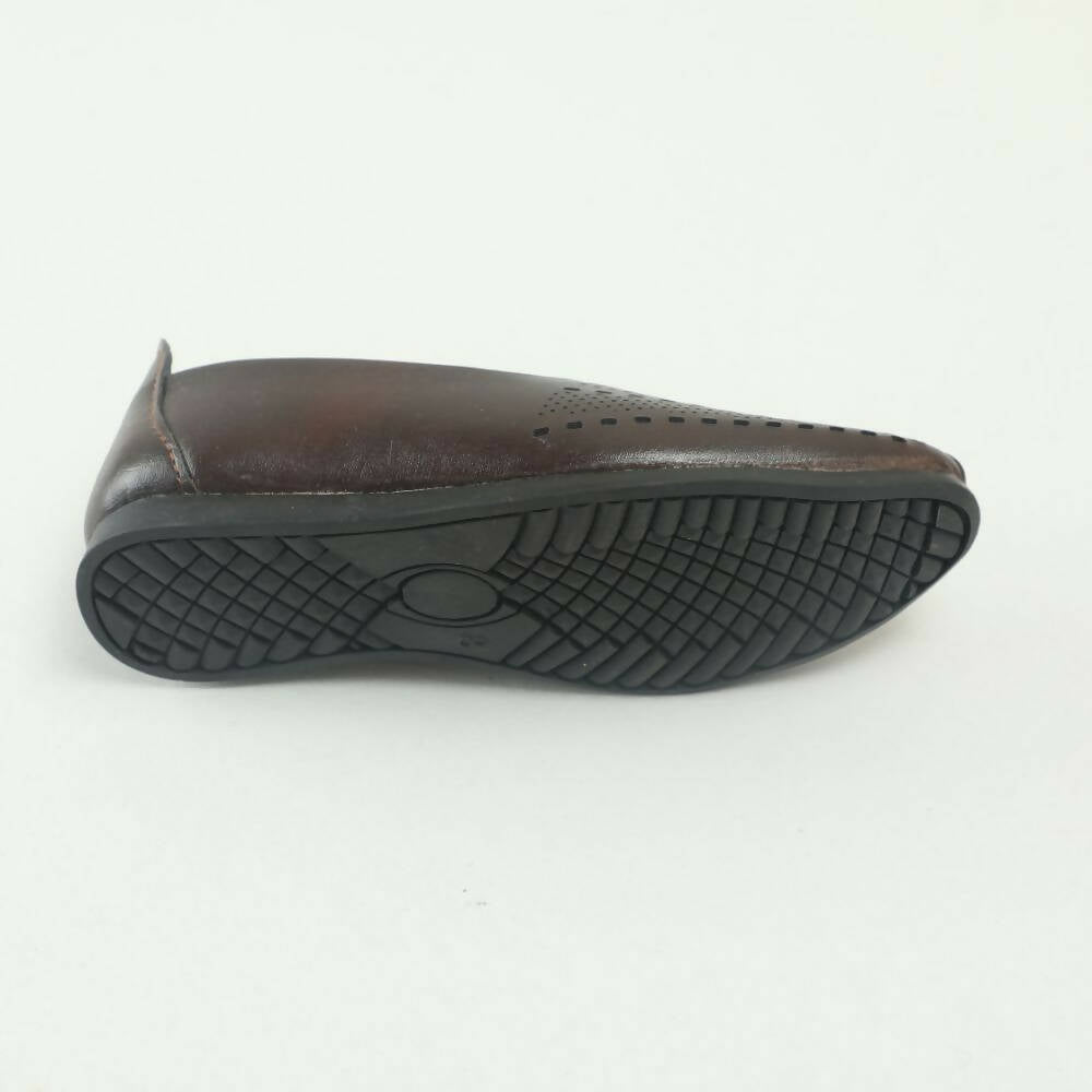 Tiny Bugs Boys Party & Ethnic Wear Mojari - Dark Brown | Grocsy