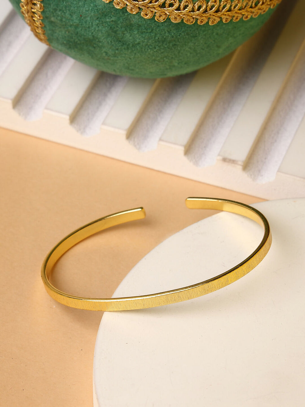 NVR Women Gold-Polished Western Cuff Bracelet | Grocsy