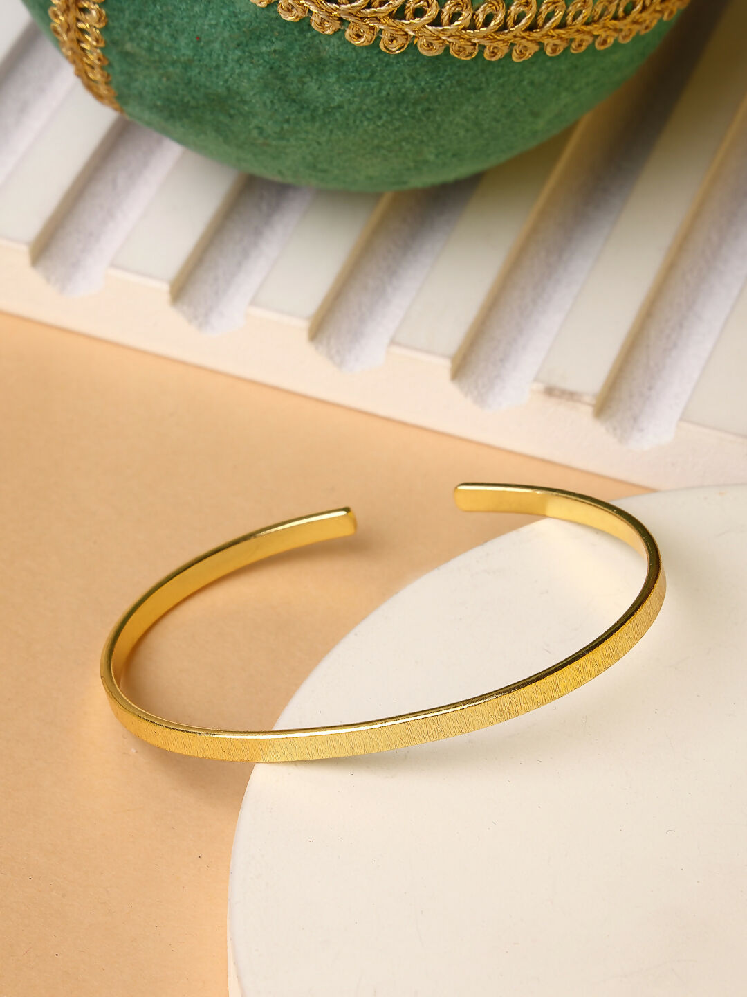 NVR Women Gold-Polished Western Cuff Bracelet | Grocsy