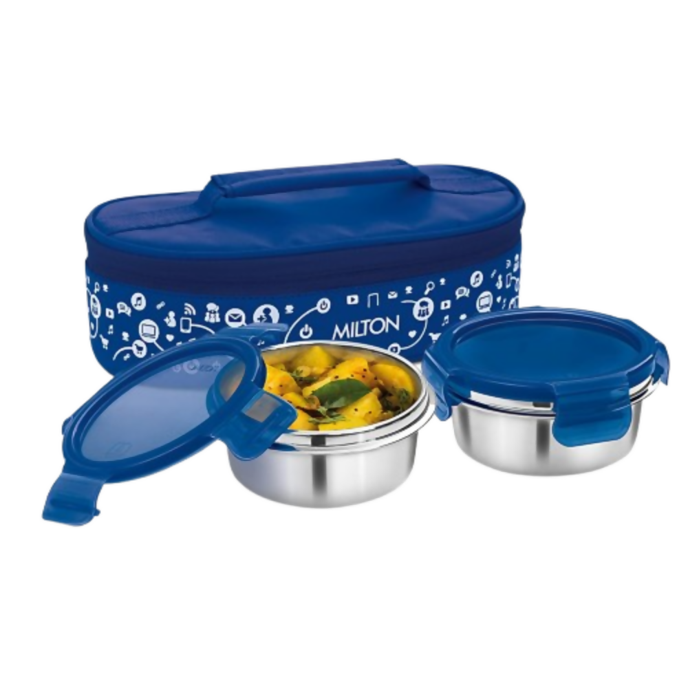 Milton Lifestyle Lunch Box with Insulated Bag - Blue | Grocsy