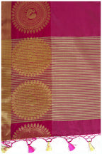 Mimosa Women's Purple Tussar Silk Banarasi Saree | Grocsy