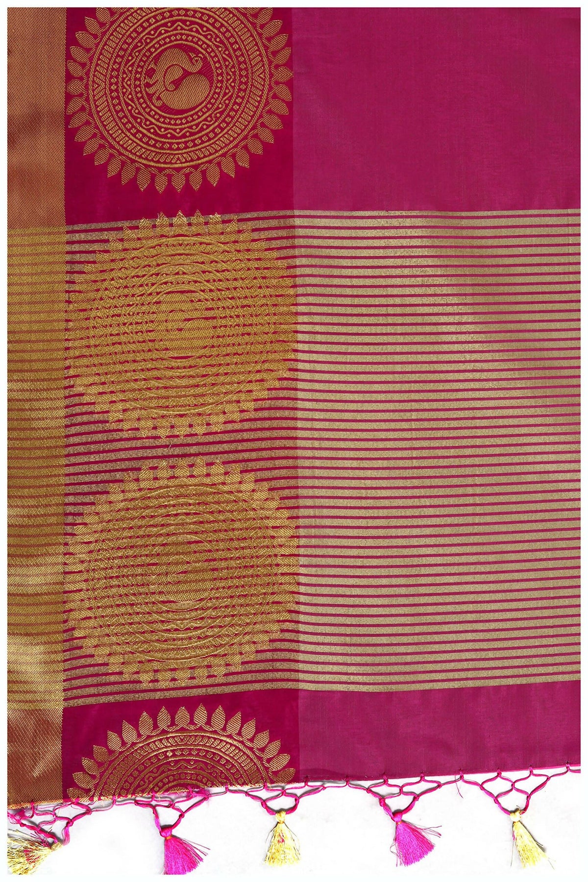 Mimosa Women's Purple Tussar Silk Banarasi Saree | Grocsy