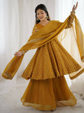 Teeya Creation Women'S New Trendy Embroidery Sequence Work  Yellow Kurta Set | Grocsy