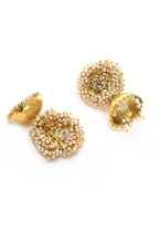 Mominos Fashion Johar Kamal Gold-Polished & Bead Party Wear Jhumka